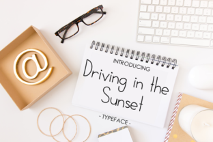 Driving in the Sunset Font for Makers