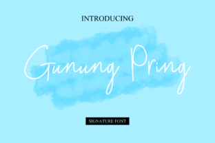 Gunung Pring: A Modern Script Font for Editorial Design