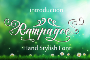 Rampagoe: A Swashy Script Font for Editorial Design